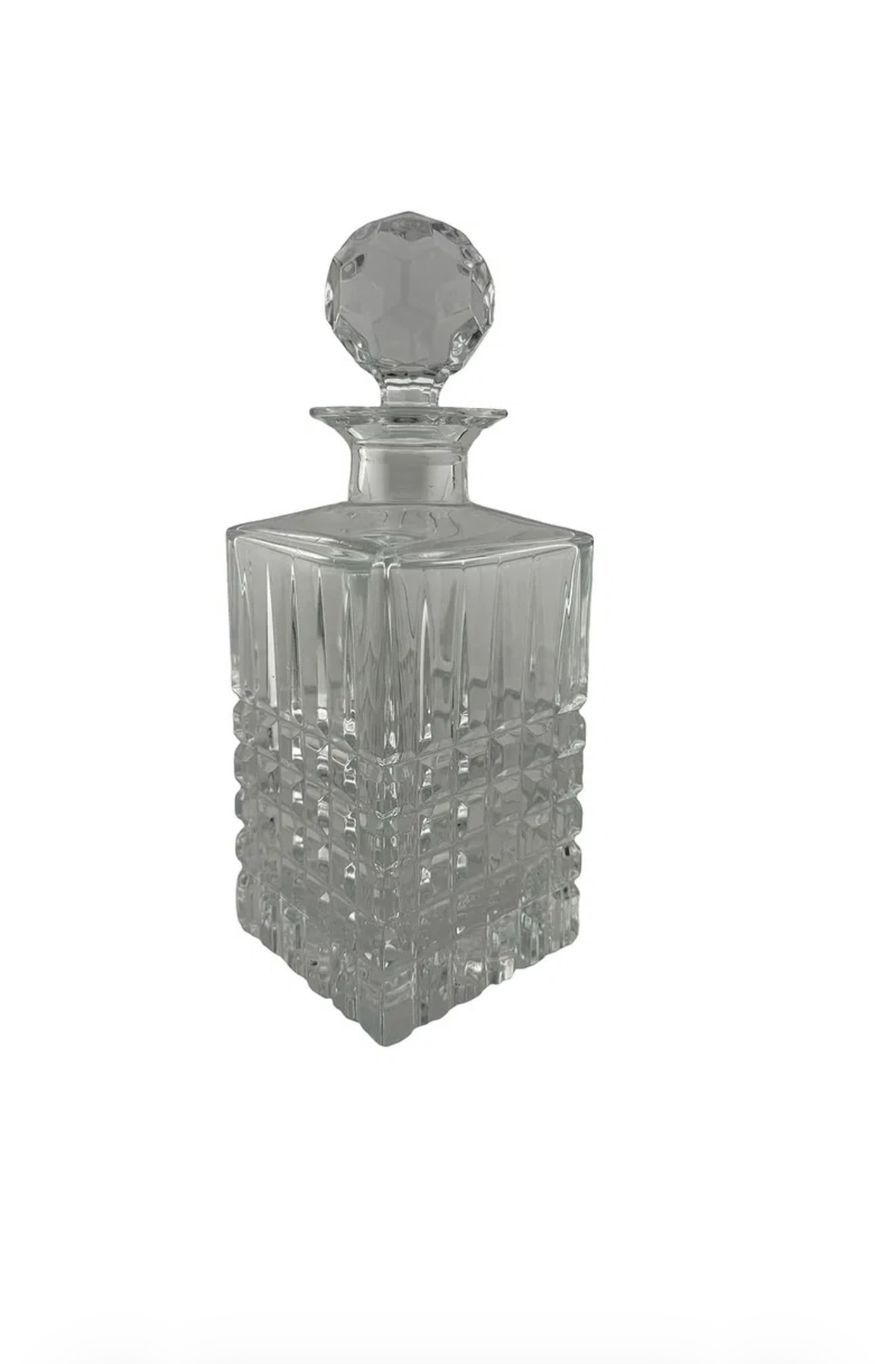 Tiffany and Co. Square "Plaid" Large Decanter (1 of 5)