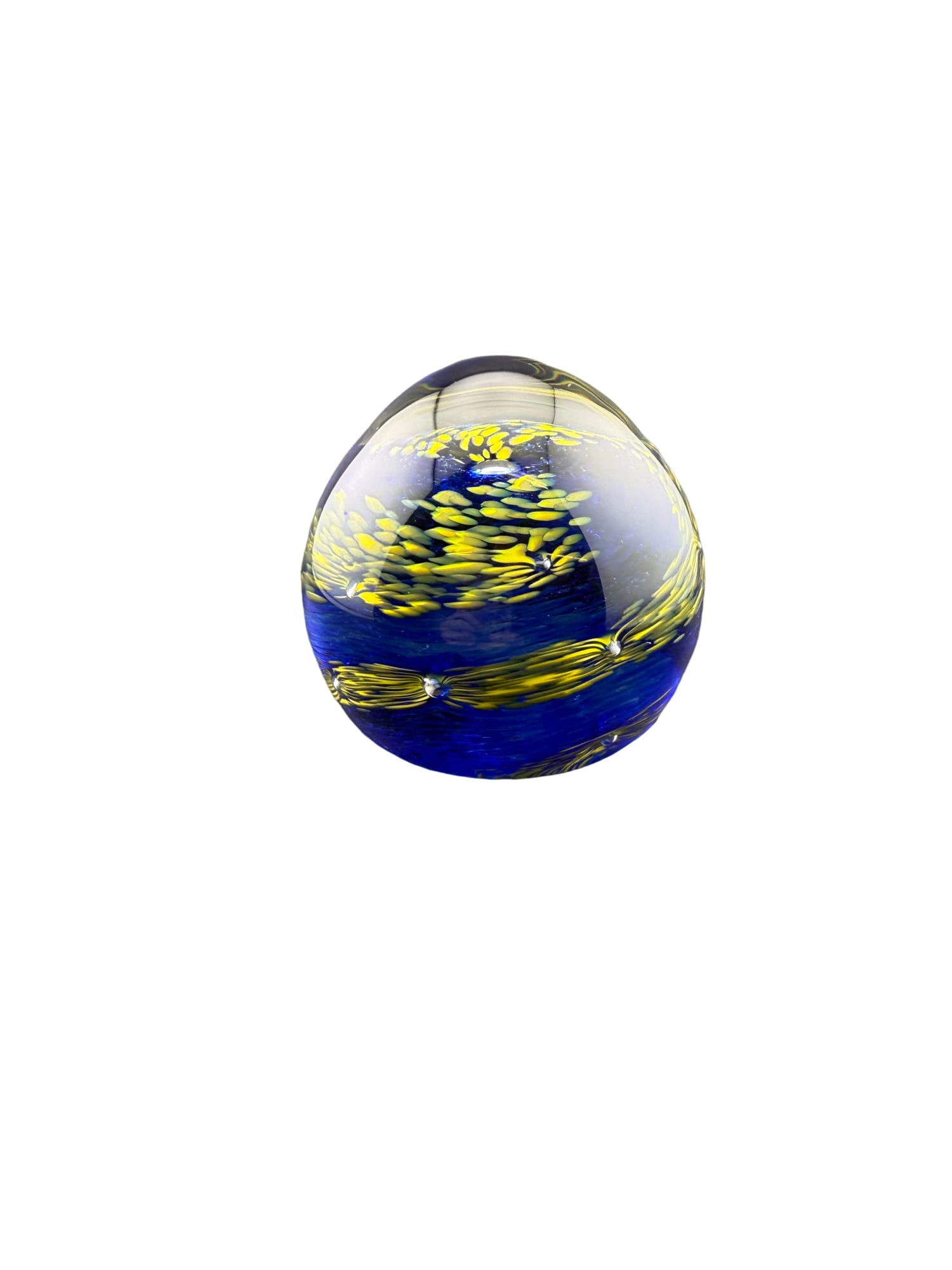 J. Poirier Signed Paperweight: PLEASE READ: in house shipping within the US If you win this item, please select self arranged for in house shipping when paying invoice J. Poirier Signed Paperweight 3.5" height x 10" circumference