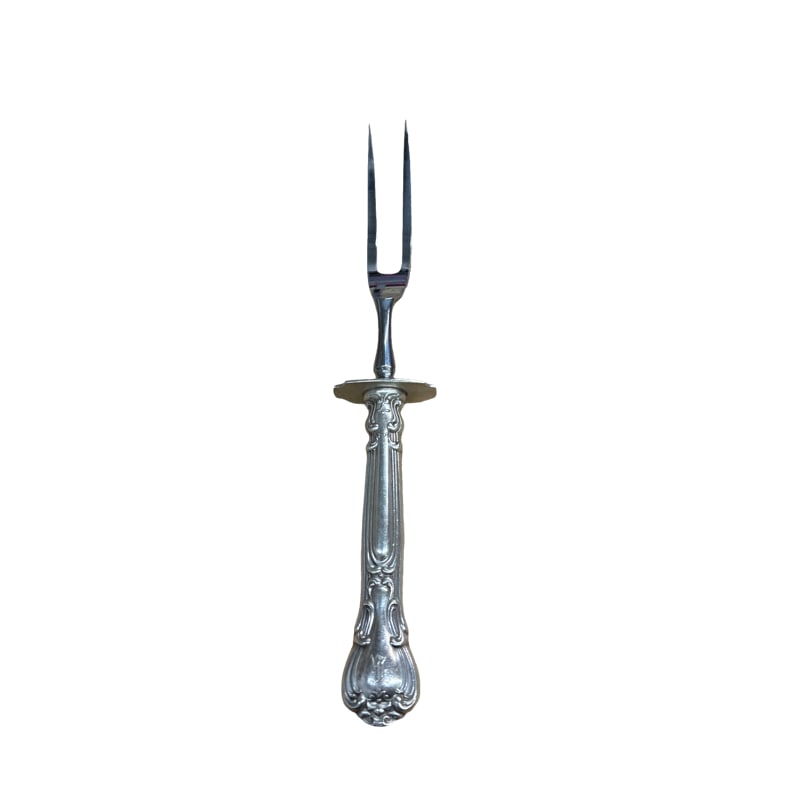 Gorham Chantilly Sterling Silver Carving Fork: PLEASE READ: in house shipping within the US If you win this item, please select self arranged for in house shipping when paying invoice 8.5" 78 grams monogrammed