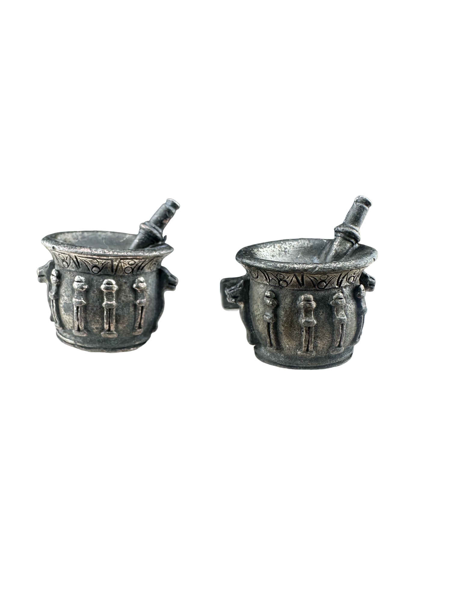 Vintage Mortar and Pestle Pharmacist Cufflinks Signed Merrell (1 of 6)