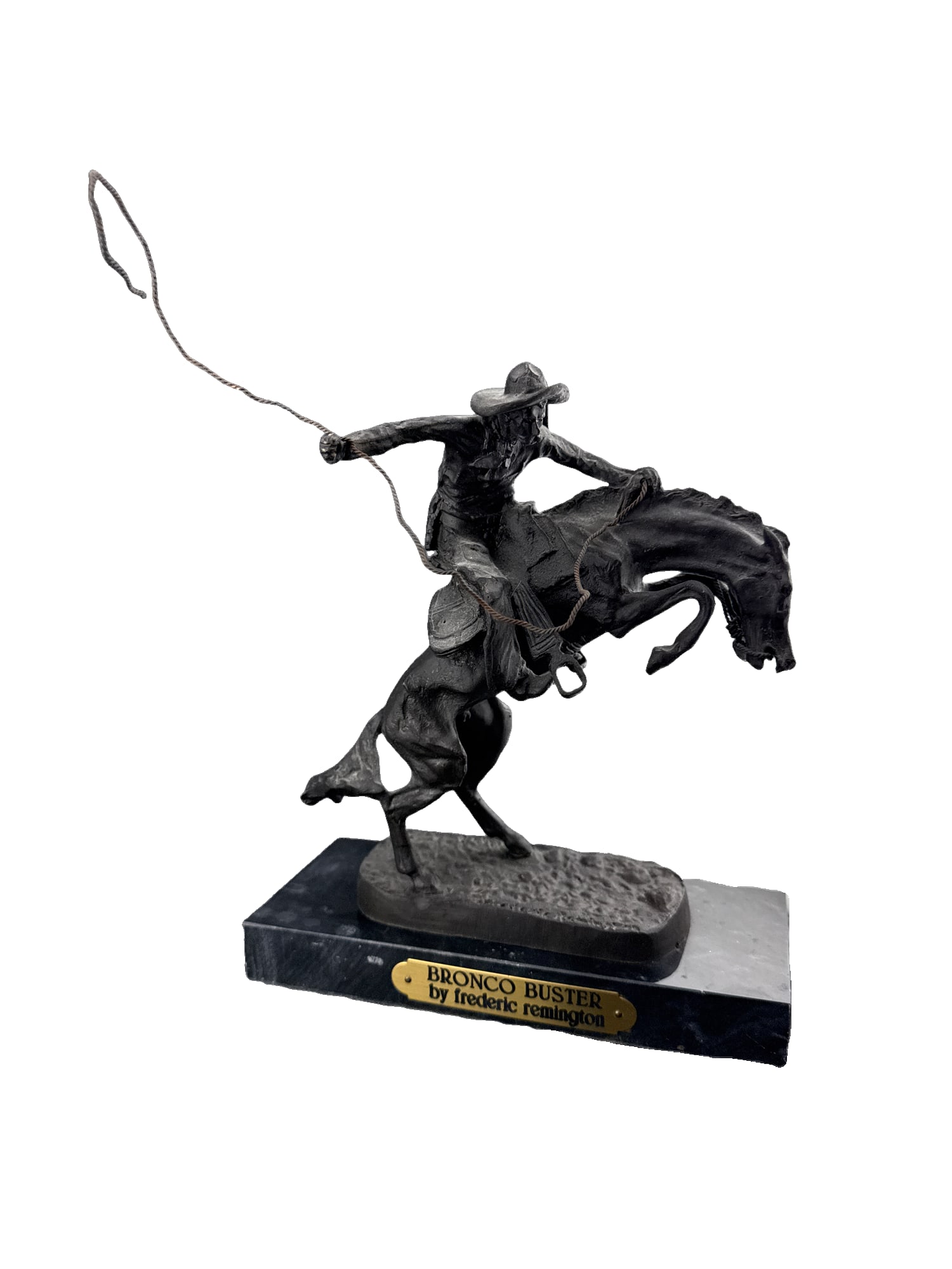 "Bronco Bust" by Fred Remington Metal Sculpture (1 of 8)