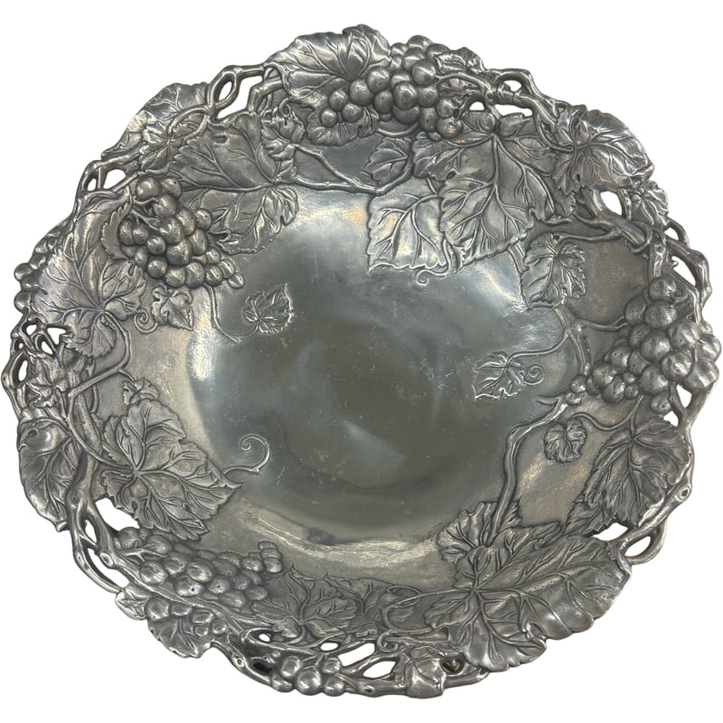 Rare Etched Signature & Hallmarked Arthur Court Grape Serving Bowl (1 of 3)