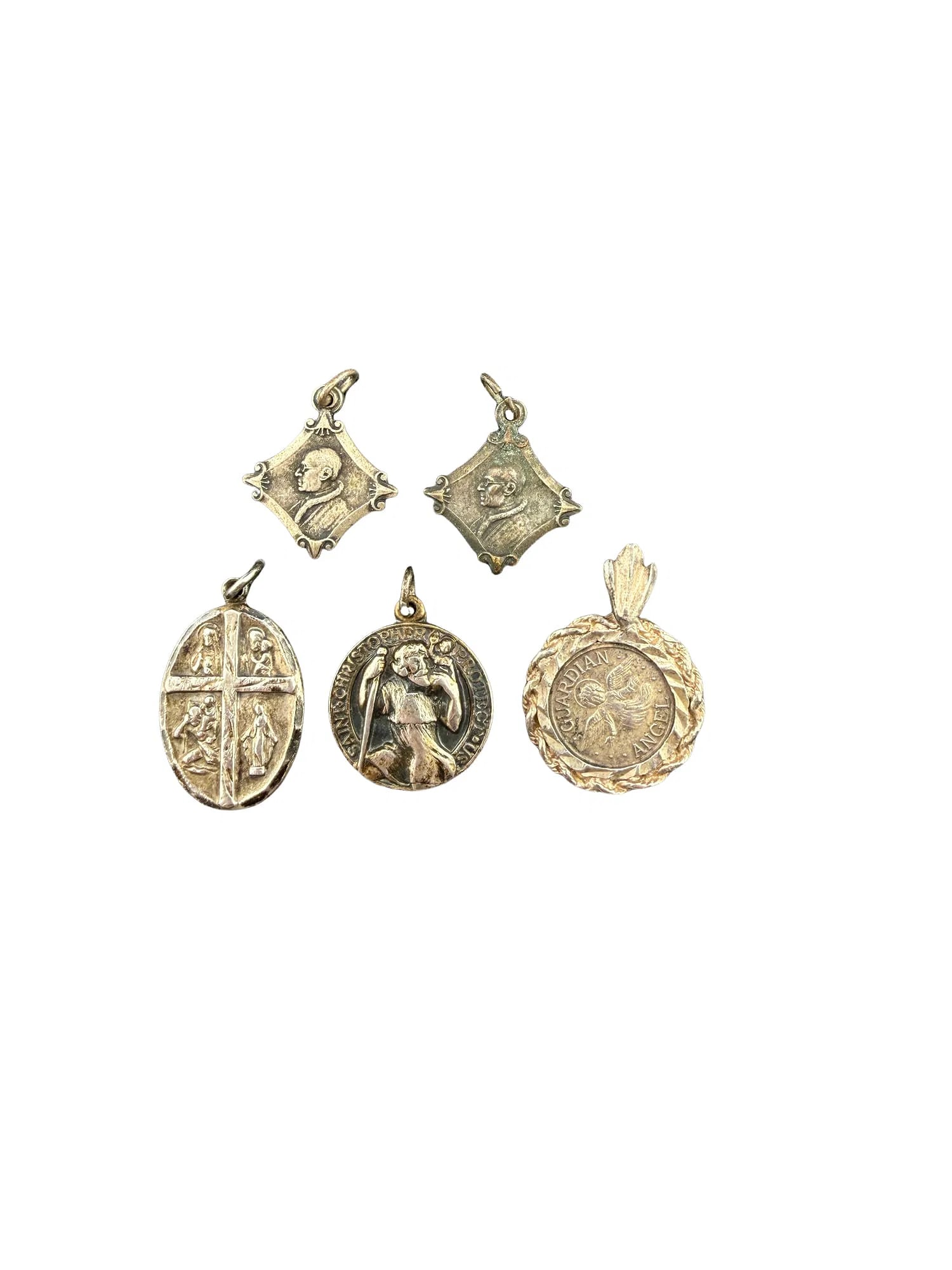 Lot of Sterling Silver Religious Pendants (1 of 2)