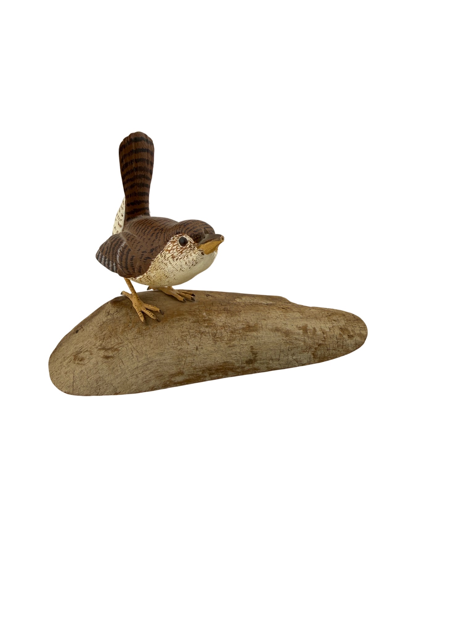 Robert and Virginia Warfield Wooden Carved House Wren Signed 1971 (1 of 5)