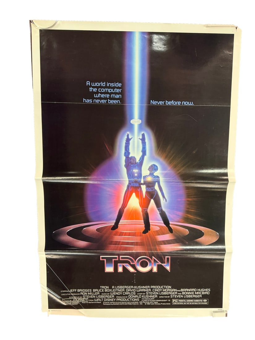 Disney's "Tron" Original 1982 One Sheet Movie Poster: PLEASE READ: in house shipping within the US If you win this item, please select self arranged for in house shipping when paying invoice Disney's "Tron" Original 1982 One Sheet Movie Poster 27" x 41"