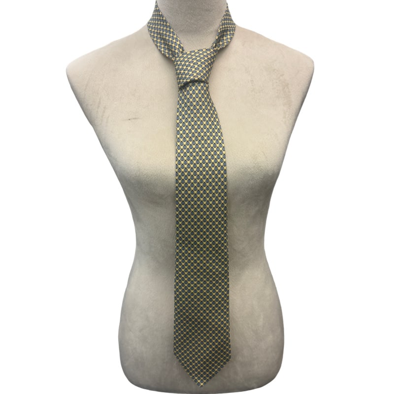 Hermes Mens Silk Tie: PLEASE READ: in house shipping within the US If you win this item, please select self arranged for in house shipping when paying invoice 59.5" long