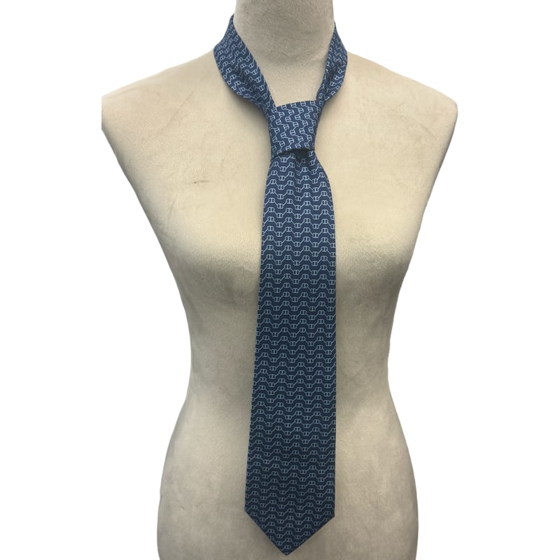 Hermes Mens Silk Tie - Horse Bit: PLEASE READ: in house shipping within the US If you win this item, please select self arranged for in house shipping when paying invoice 58.5" long