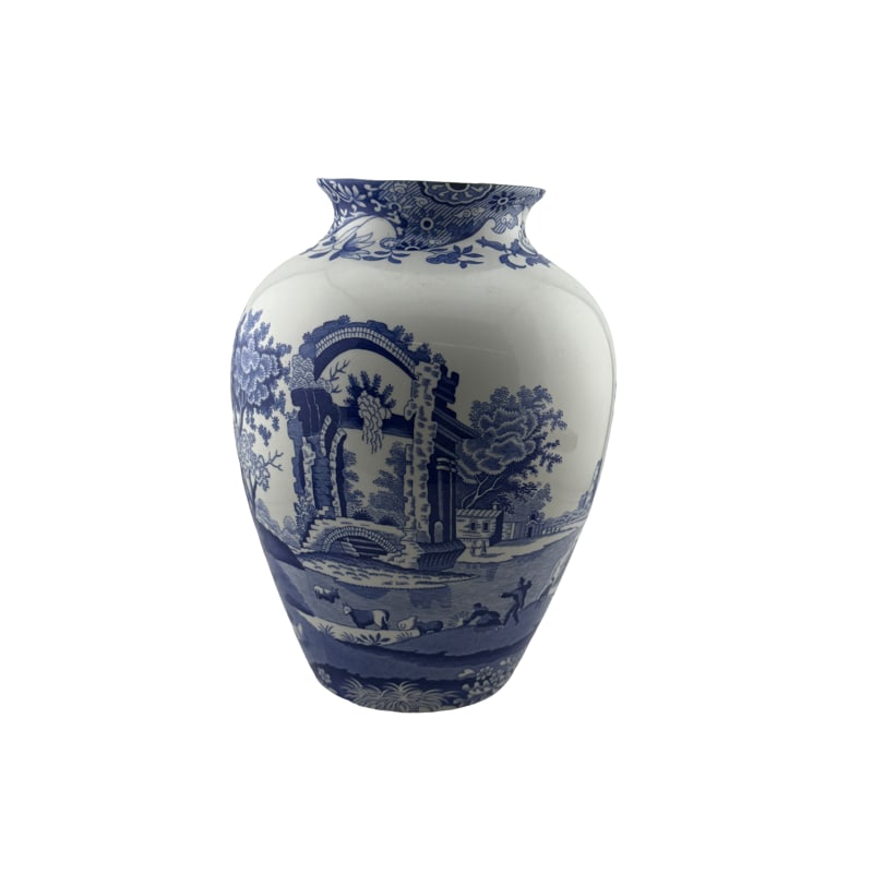 Vintage Spode Blue White Italian Vase (1 of 6)