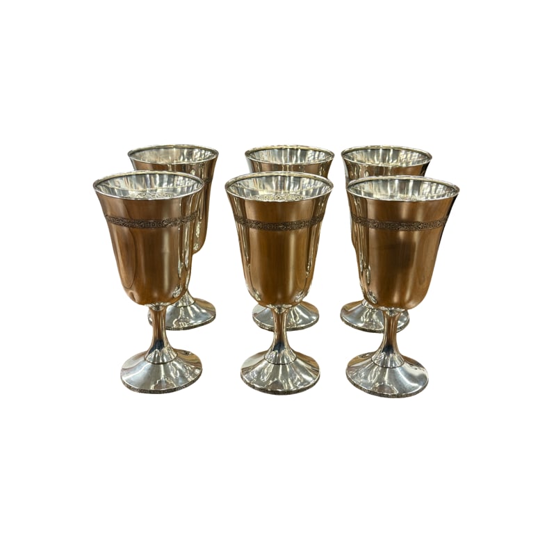 Lot of 6 Sterling Silver Elgin American Mfg. Co Goblets (1 of 5)