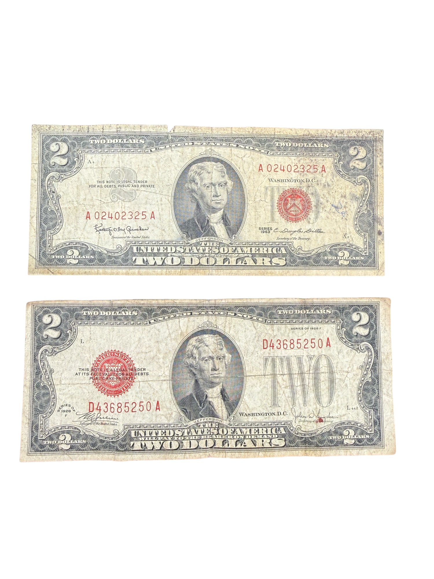 Series 1928 F & 1963 Red Seal Notes (1 of 4)