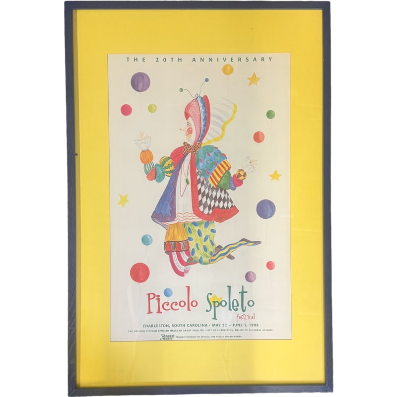 1998 Charleston Piccolo Spoleto Festival Poster - The 20th Anniversary Sany Phillips (1 of 3)