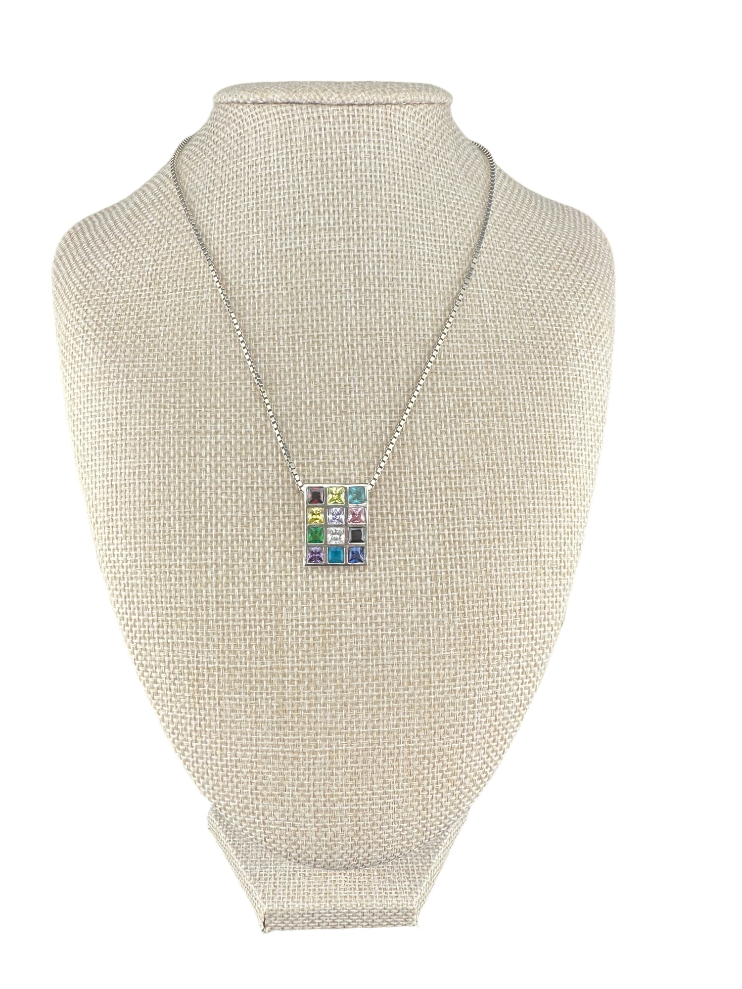 Sterling Silver Jewelry with stones: PLEASE READ: in house shipping within the US If you win this item, please select self arranged for in house shipping when paying invoice Sterling Silver Jewelry with Gemstones 8"l 10.7 grams