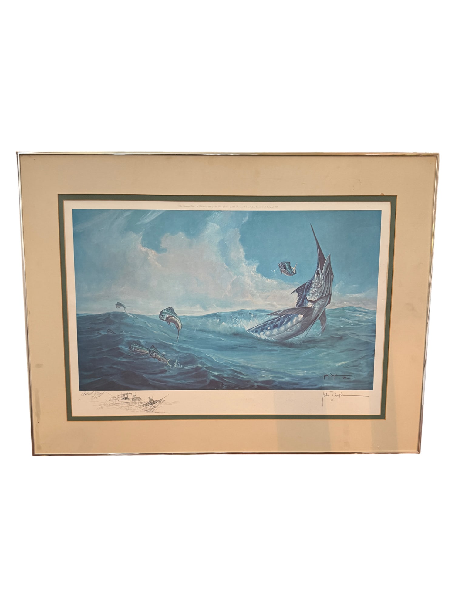 The Stunning Blow" Artist Proof 4/15 by John Carroll Doyle Signed Lithograph: **out of house shipping The "Stunning Blow" artist proof 4/15 by John Carroll Doyle Signed Lithograph 28"h x 37.5"w