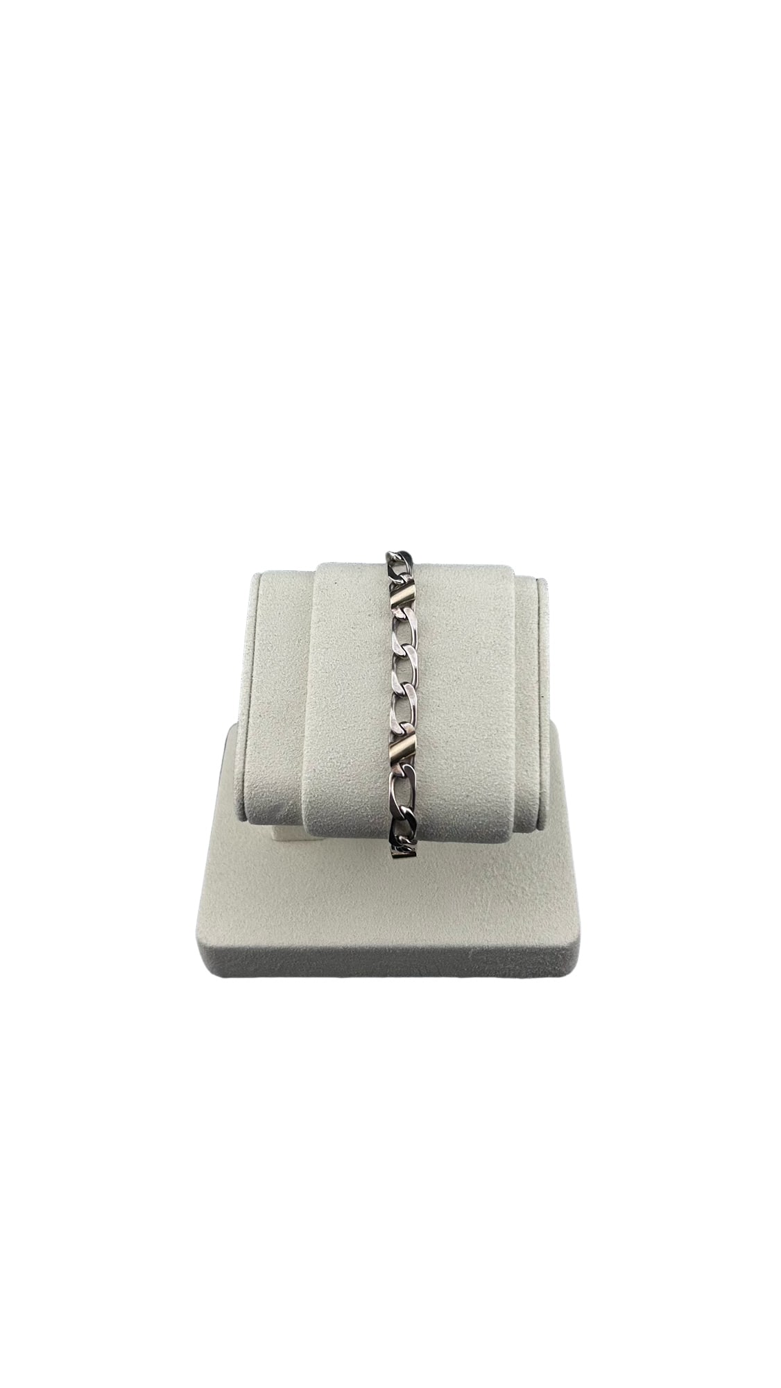 Tiffany & Co. Sterling Silver and 18K Yellow Gold Cuban Link Bracelet: PLEASE READ:In house shipping within the US. If you win this item, please select self arranged for in house shipping when paying invoice A sterling silver Cuban link bracelet by Tiffany & Co. featurin