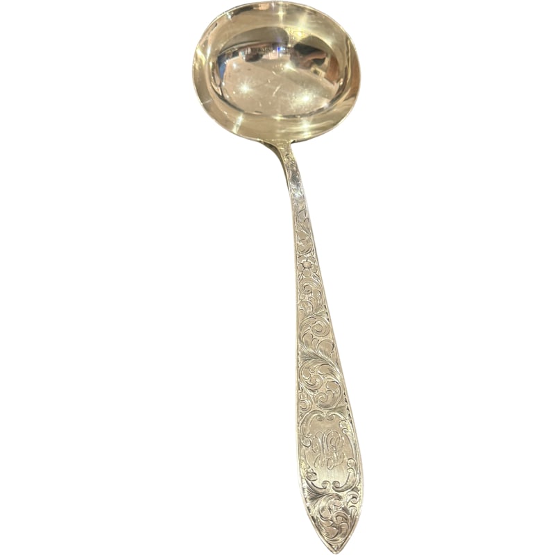 Large Sterling Silver Schofield Serving Spoon Ladle - Lorraine Pattern: PLEASE READ: in house shipping within the US If you win this item, please select self arranged for in house shipping when paying invoice 13" 235 grams
