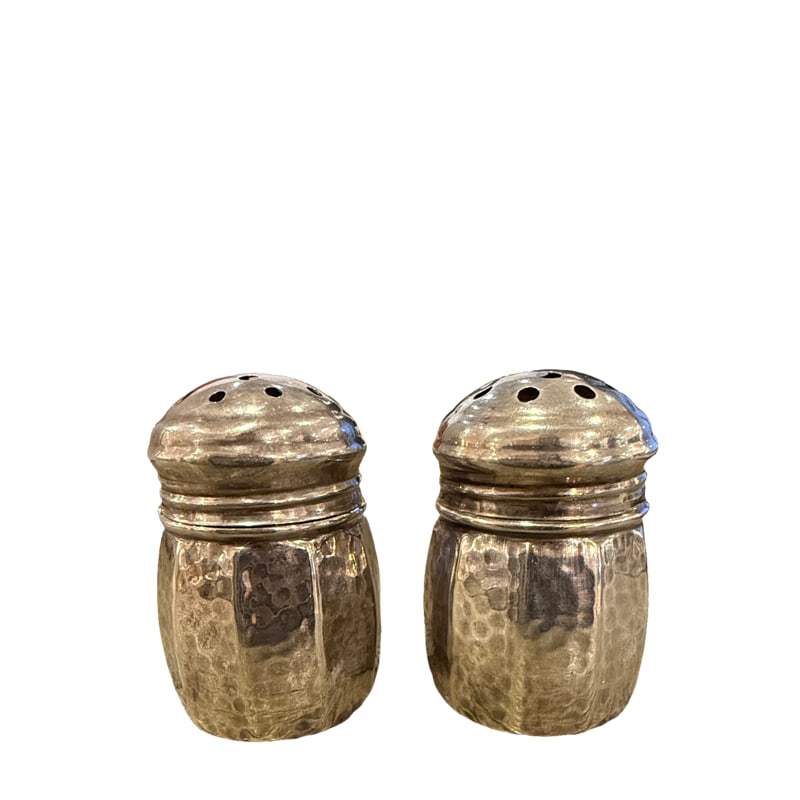 Pair Miniature Sterling Silver Salt and Pepper Shakers (1 of 3)