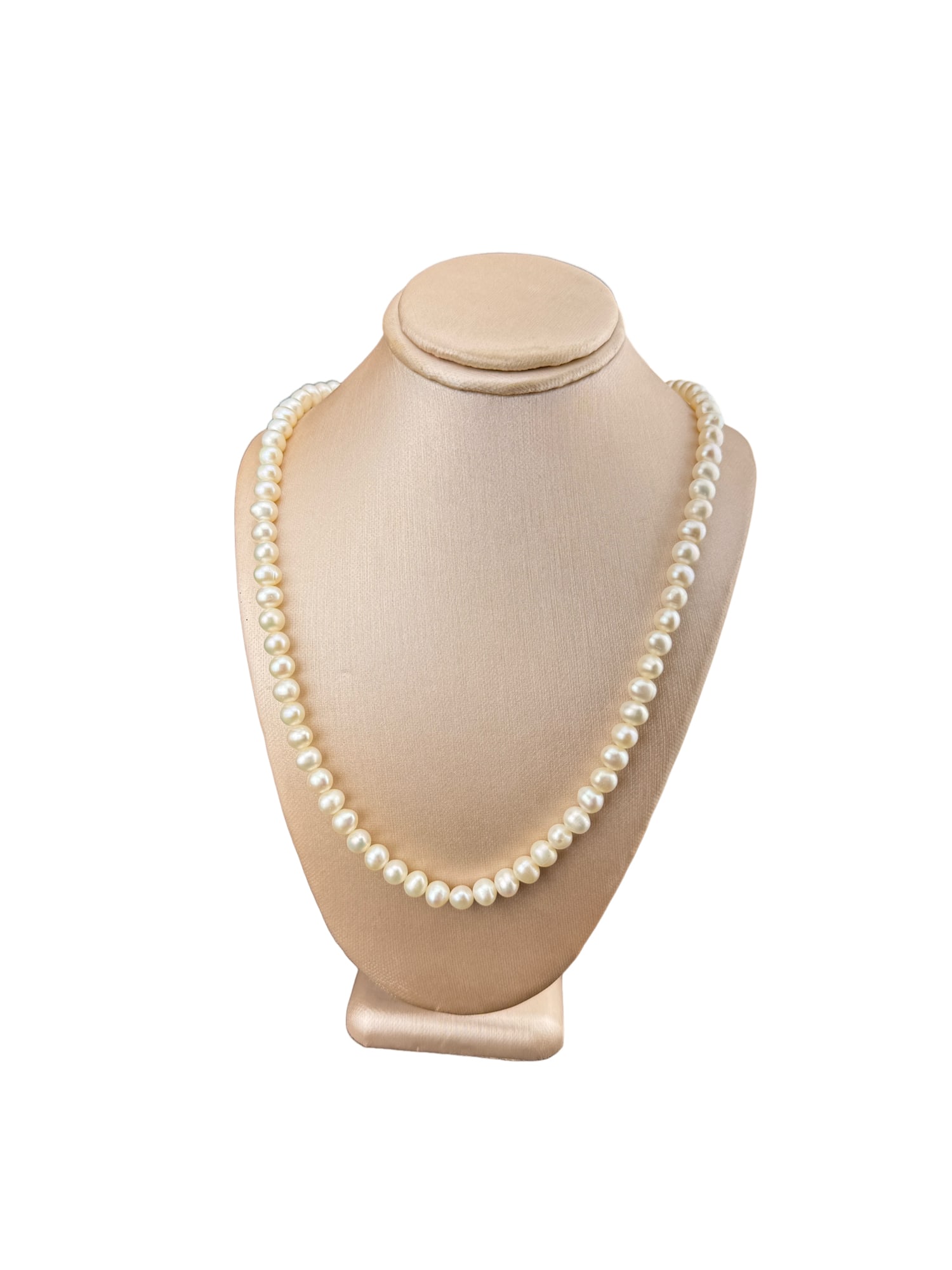 14k Cultured Freshwater Pearl Necklace: PLEASE READ: in house shipping within the US If you win this item, please select self arranged for in house shipping when paying invoice 14k Pearl Necklace 18" unclasped 22 grams 81 drilled pearls in