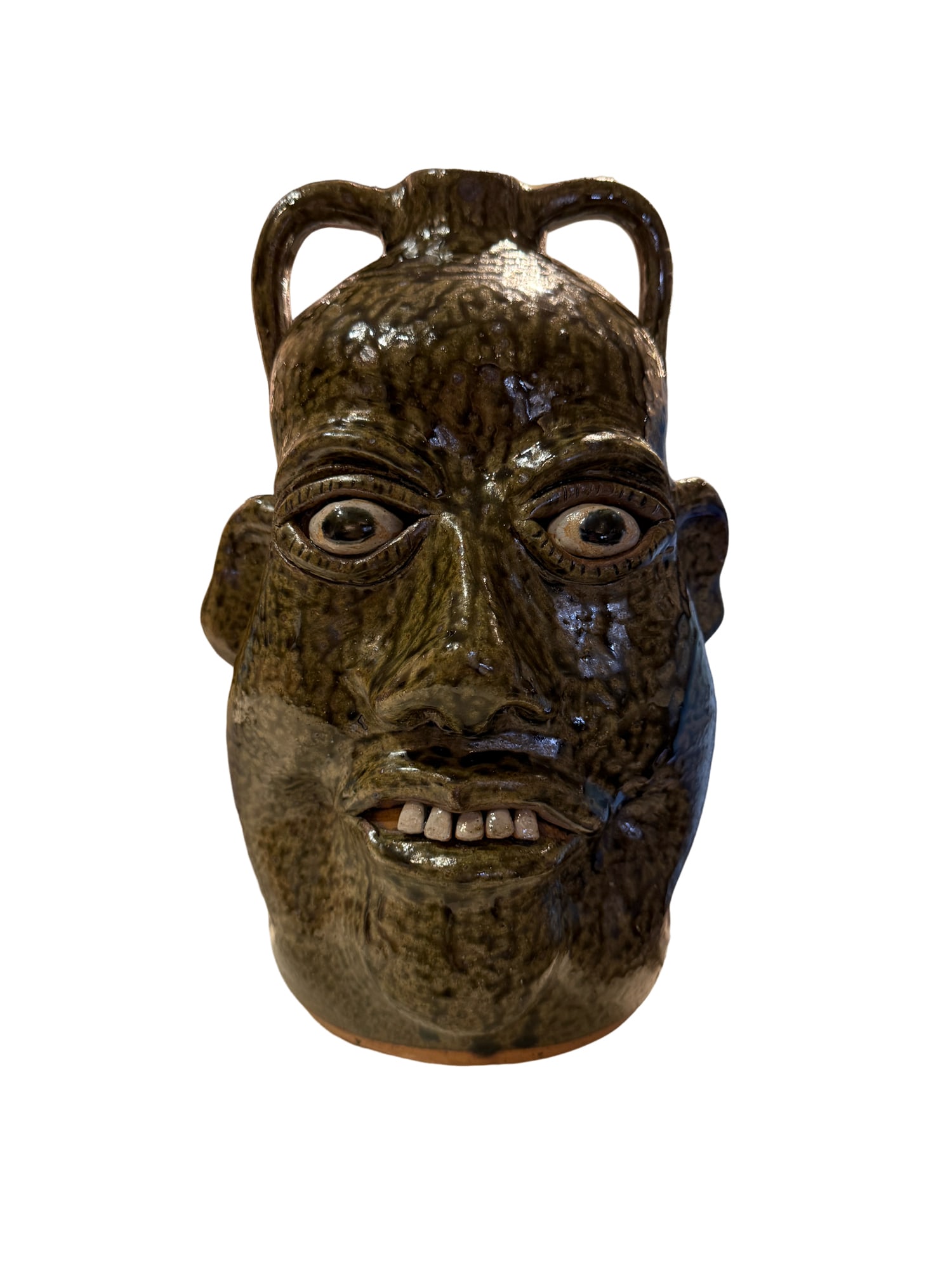 "Virgil" by Cleater Meaders Large Face Jug Pottery 1992 (1 of 7)
