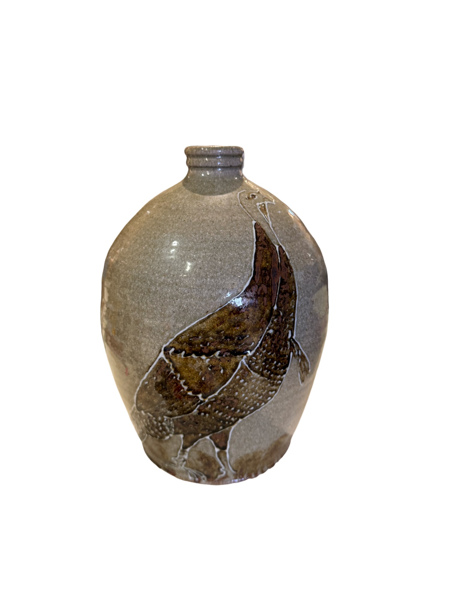 Michel Bayne Turkey/Bird Stonewear Jug (1 of 6)