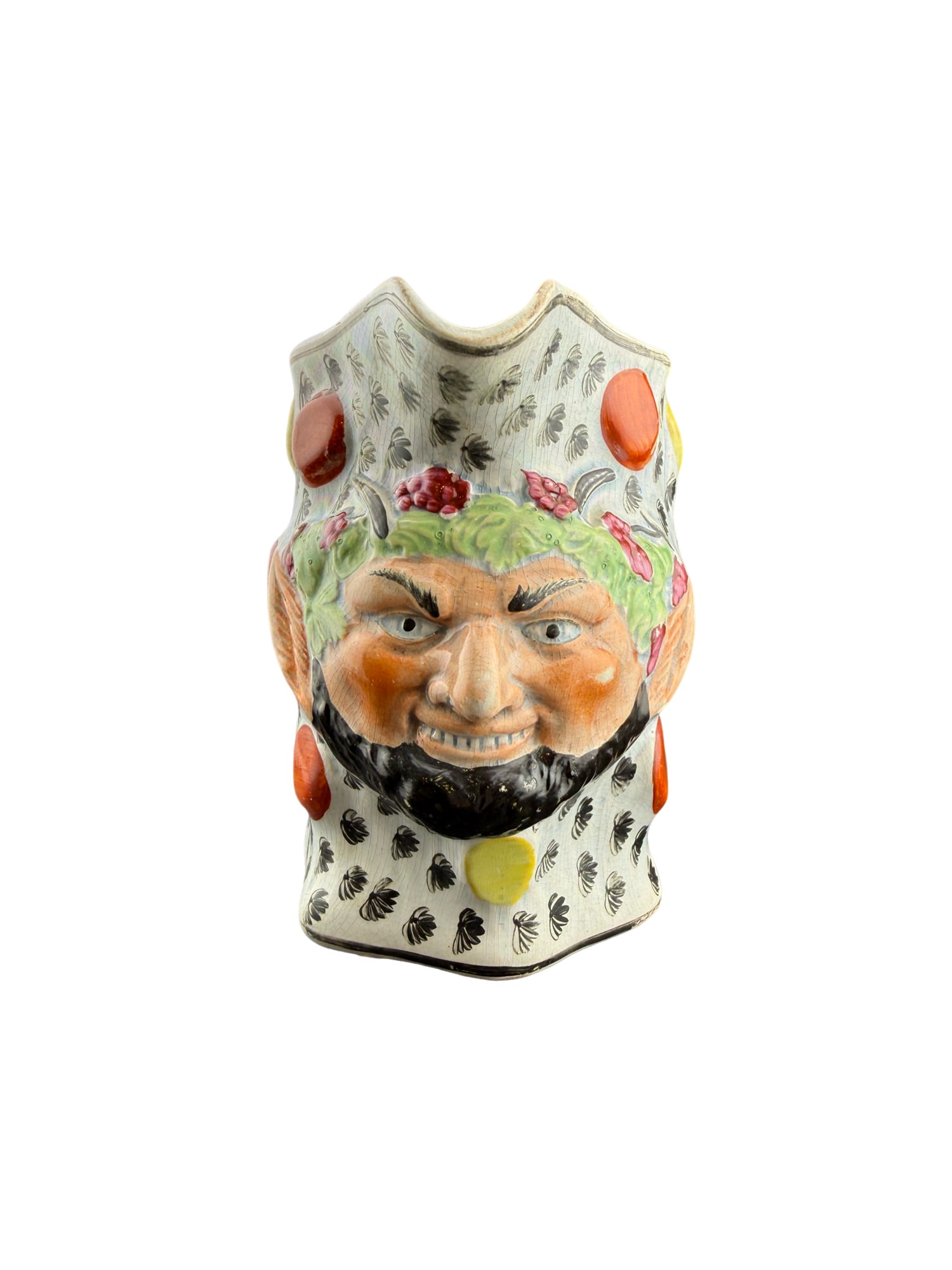 Staffordshire Pearlware Character/Satyr Pitcher (1 of 8)