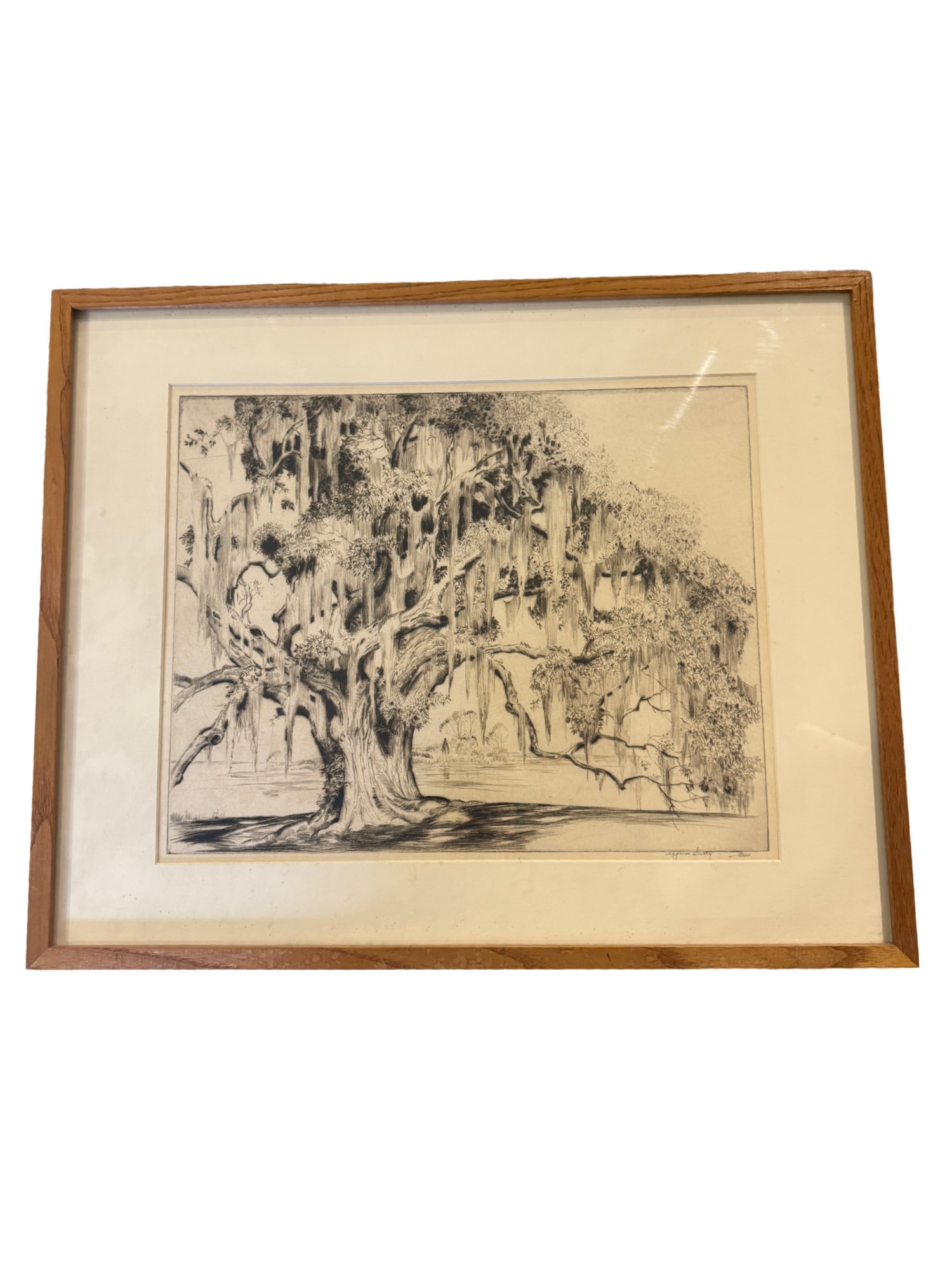 Charleston Artist Alfred Heber Hutty (1877-1954) - "The Ancient Oak" Signed Etching (1 of 5)
