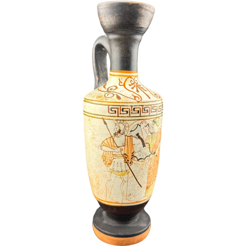 Attic White Ground Lekythos Greek Pottery Museum Replica (1 of 6)