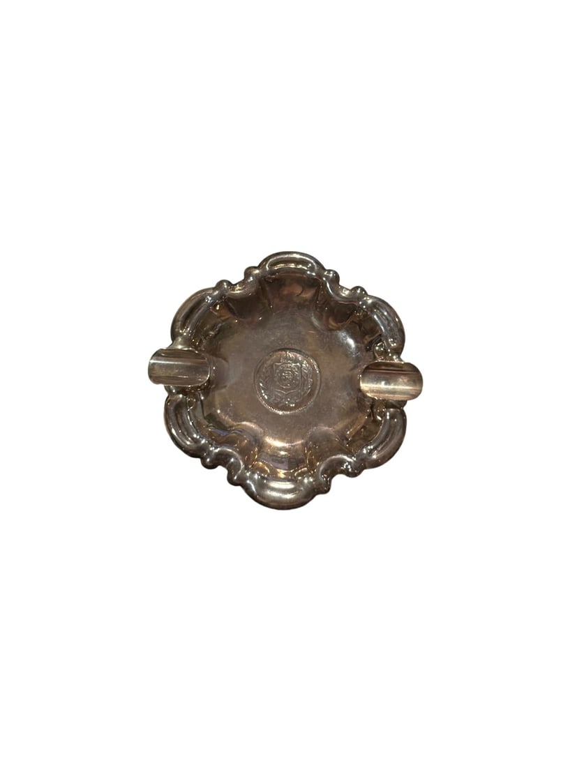 Brazilian Coin 800 Sterling Silver Ashtray (1 of 4)