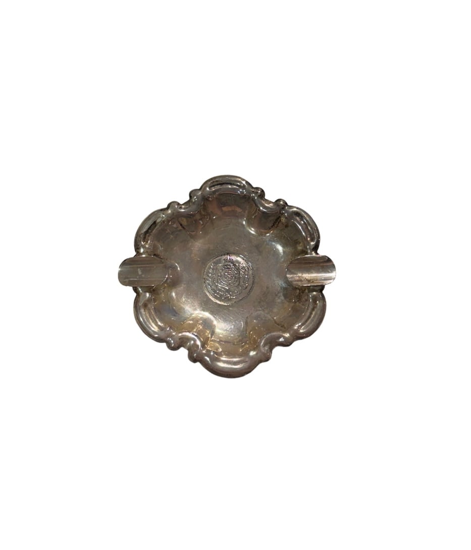 Brazilian Coin 800 Sterling Silver Ashtray (1 of 4)