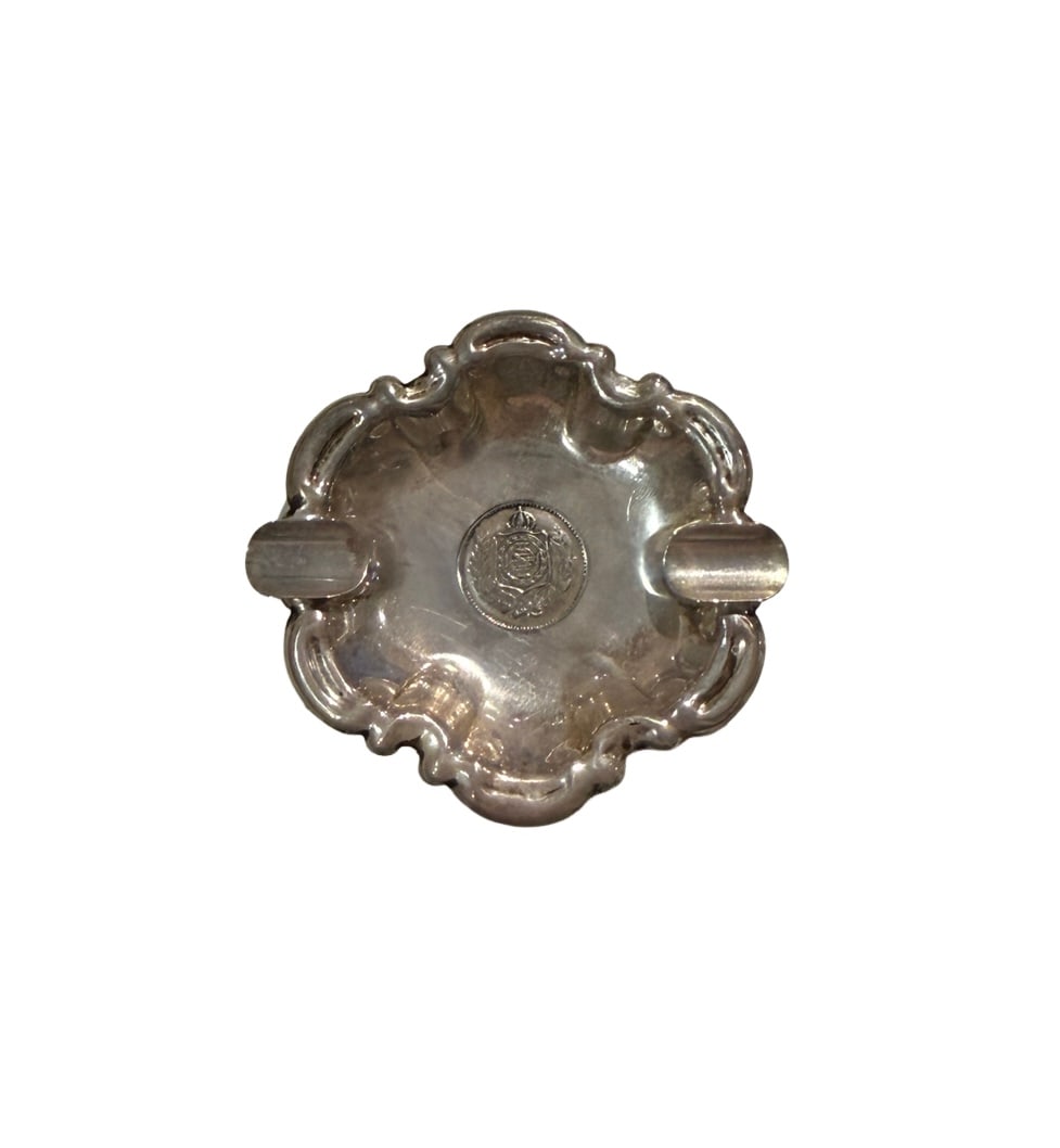 Brazilian Coin 800 Sterling Silver Ashtray (1 of 4)