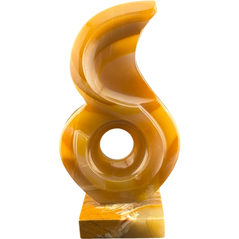Leonardo Nierman La Flama Onyx Marble Treble Bass Clef Music Art Sculpture - Unsigned: PLEASE READ: in house shipping within the US If you win this item, please select self arranged for in house shipping when paying invoice 8.5"H x 4.75"