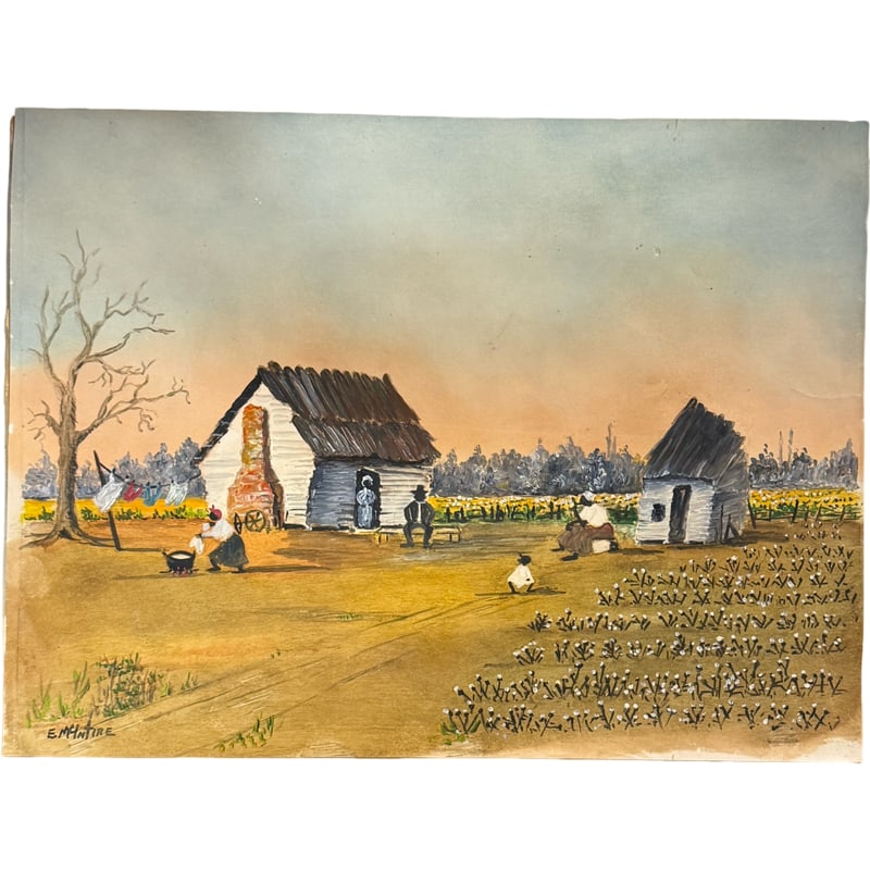 Charleston Artist Emmie Mayberry McIntire Original Mixed Media on Paper: PLEASE READ: in house shipping within the US If you win this item, please select self arranged for in house shipping when paying invoice 8.25" x 11"