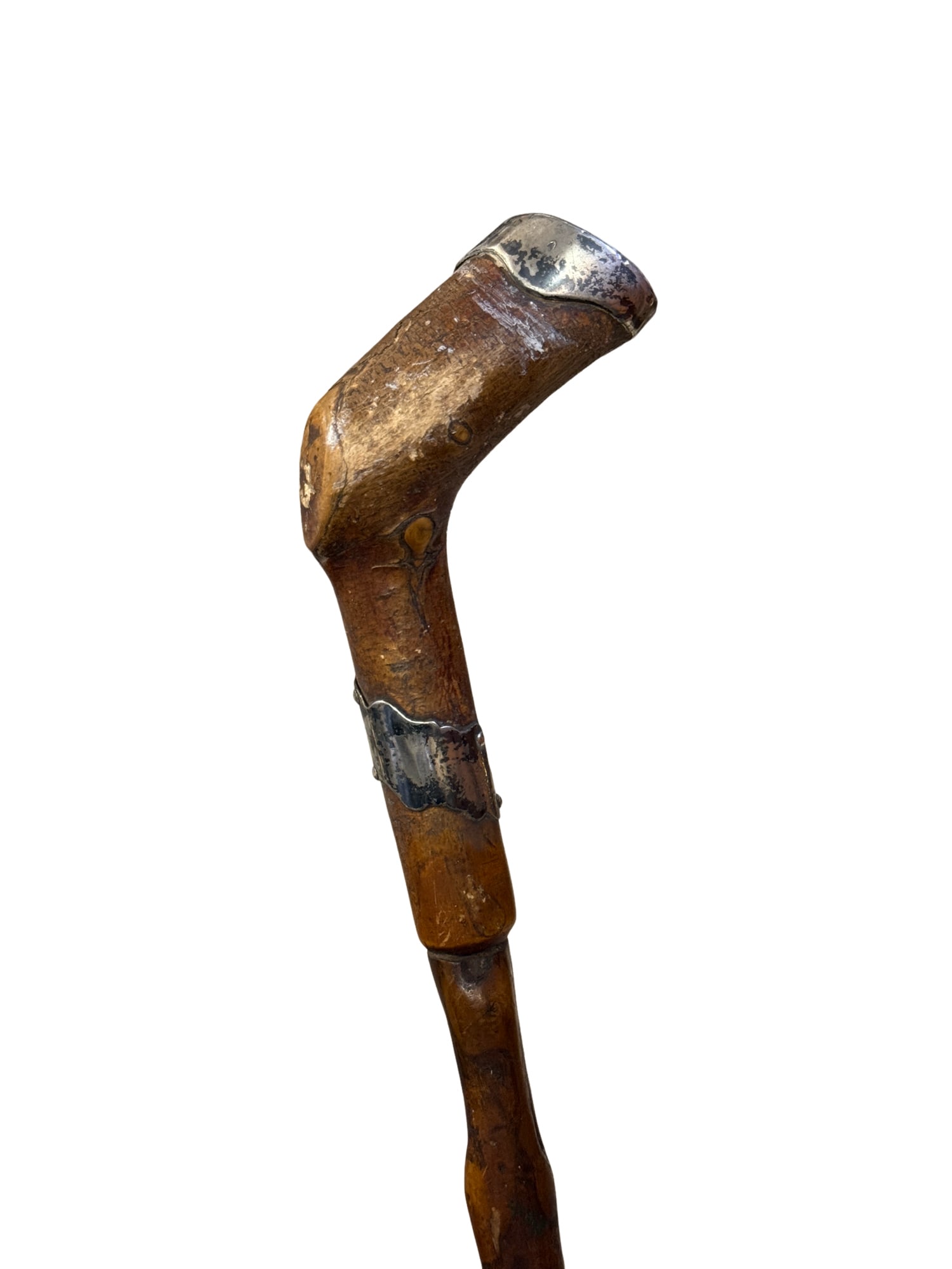 Lyon Maker Monogrammed Solid Silver Walking Cane - 2
