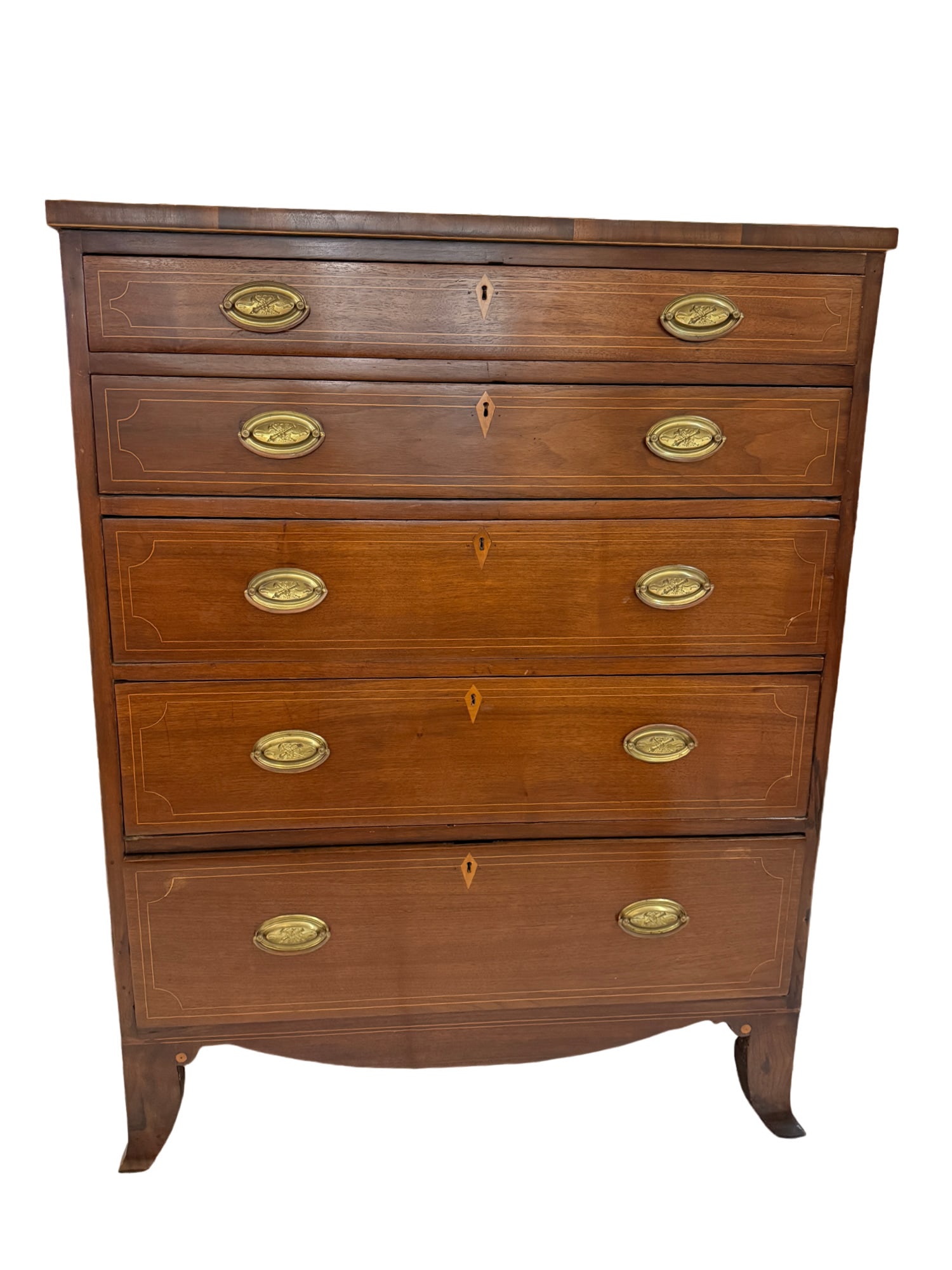 Antique Southern American Federal Style Mahogany Chest (1 of 9)