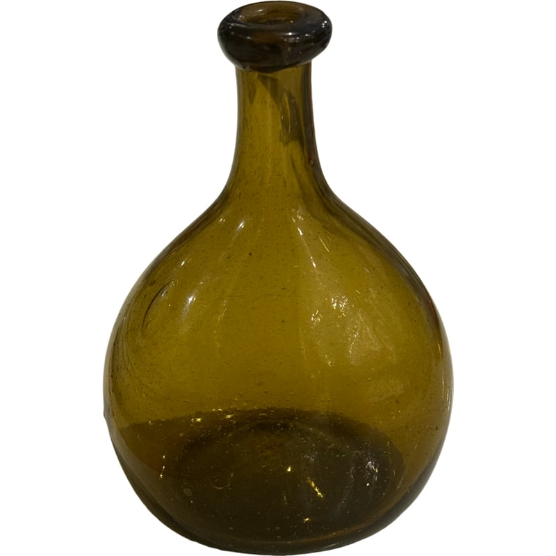 Antique Chestnut Shape Free Blown Glass Bottle Pontil (1 of 6)