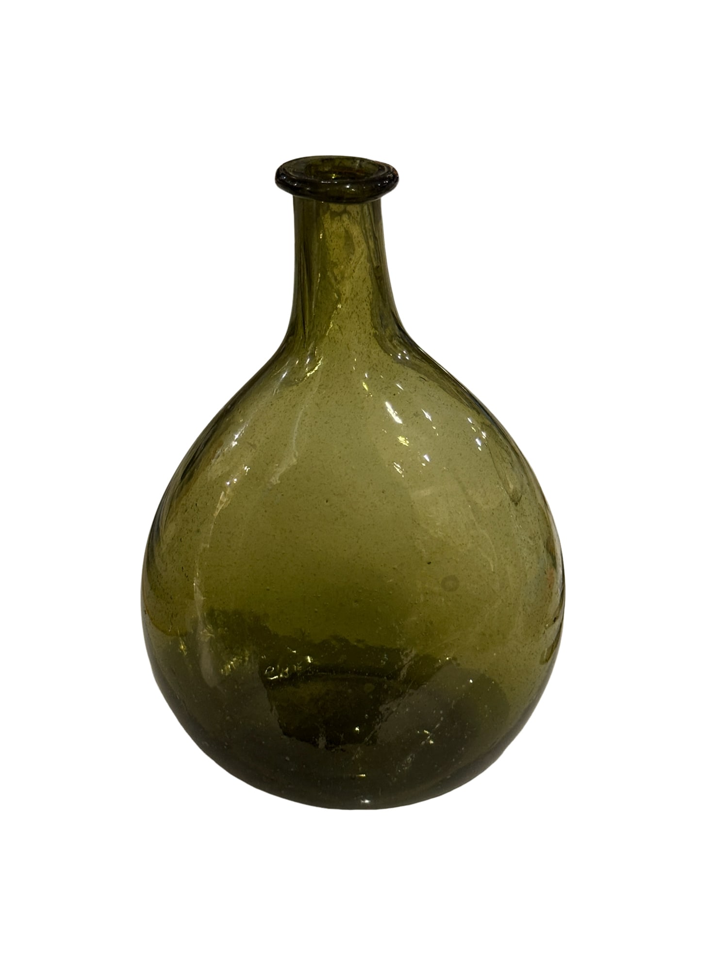 Antique Chestnut Form Blown Glass Bottle Pontil (1 of 11)