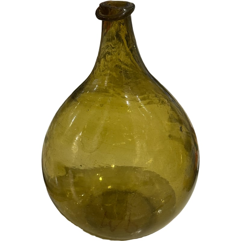 Antique Free Blown Chestnut Form Flask Bottle (1 of 5)