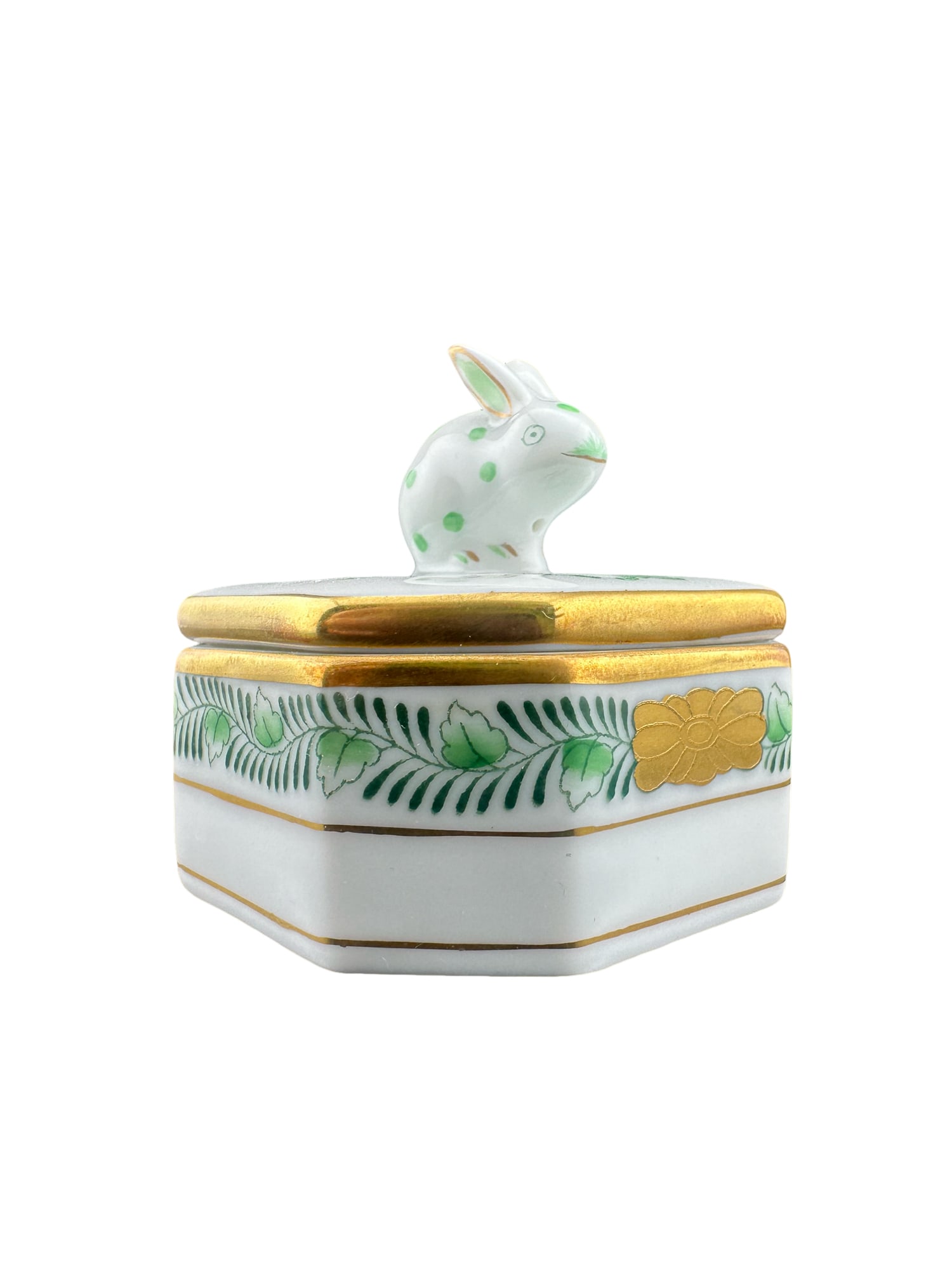 HEREND PETITE OCTAGONAL BOX - BUNNY (1 of 8)