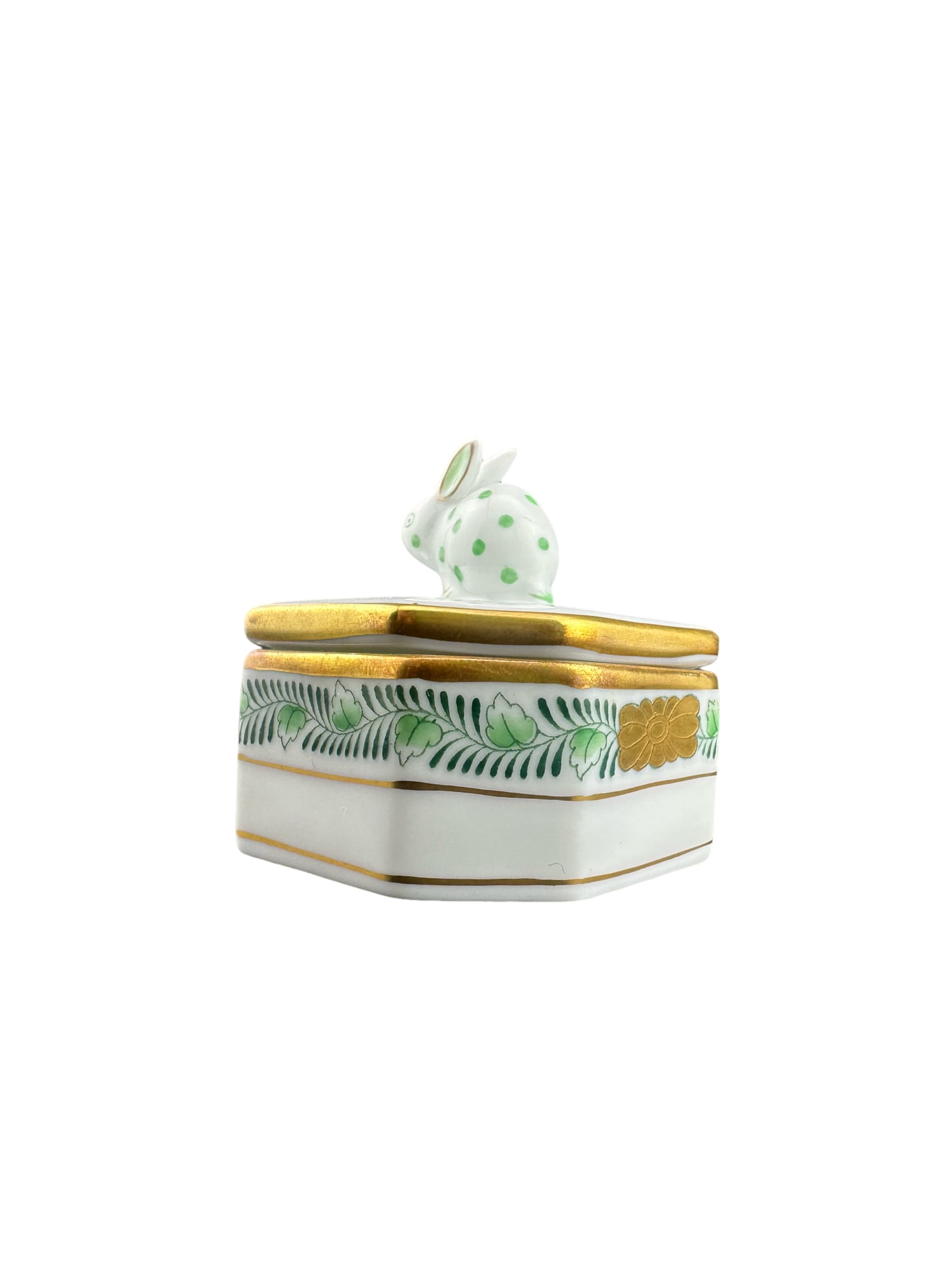 HEREND PETITE OCTAGONAL BOX - BUNNY - 3