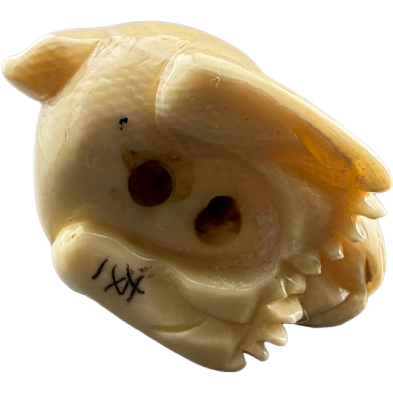 Japanese Carved Bone Monkey Netsuke - 6