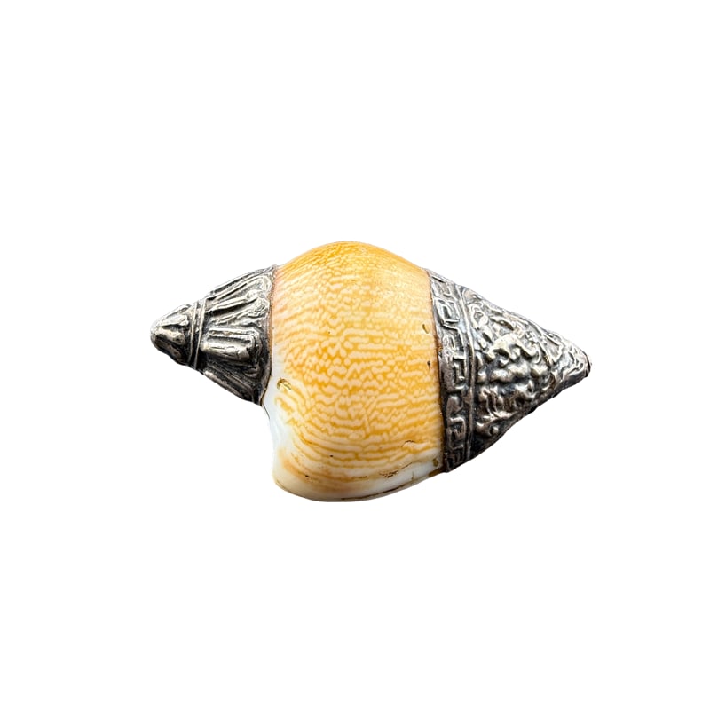 Antique Tibetan Conch Horn: PLEASE READ: in house shipping within the US If you win this item, please select self arranged for inhouse shipping when paying invoice An antique Tibetan conch horn, known as a dungkar or shankha, is