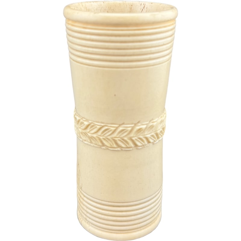 Mahjong Bone Dice Shaker: PLEASE READ: in house shipping within the US If you win this item, please select self arranged for in house shipping when paying invoice Mahjong Bone Dice Shaker 4"H x 5.5" circumference