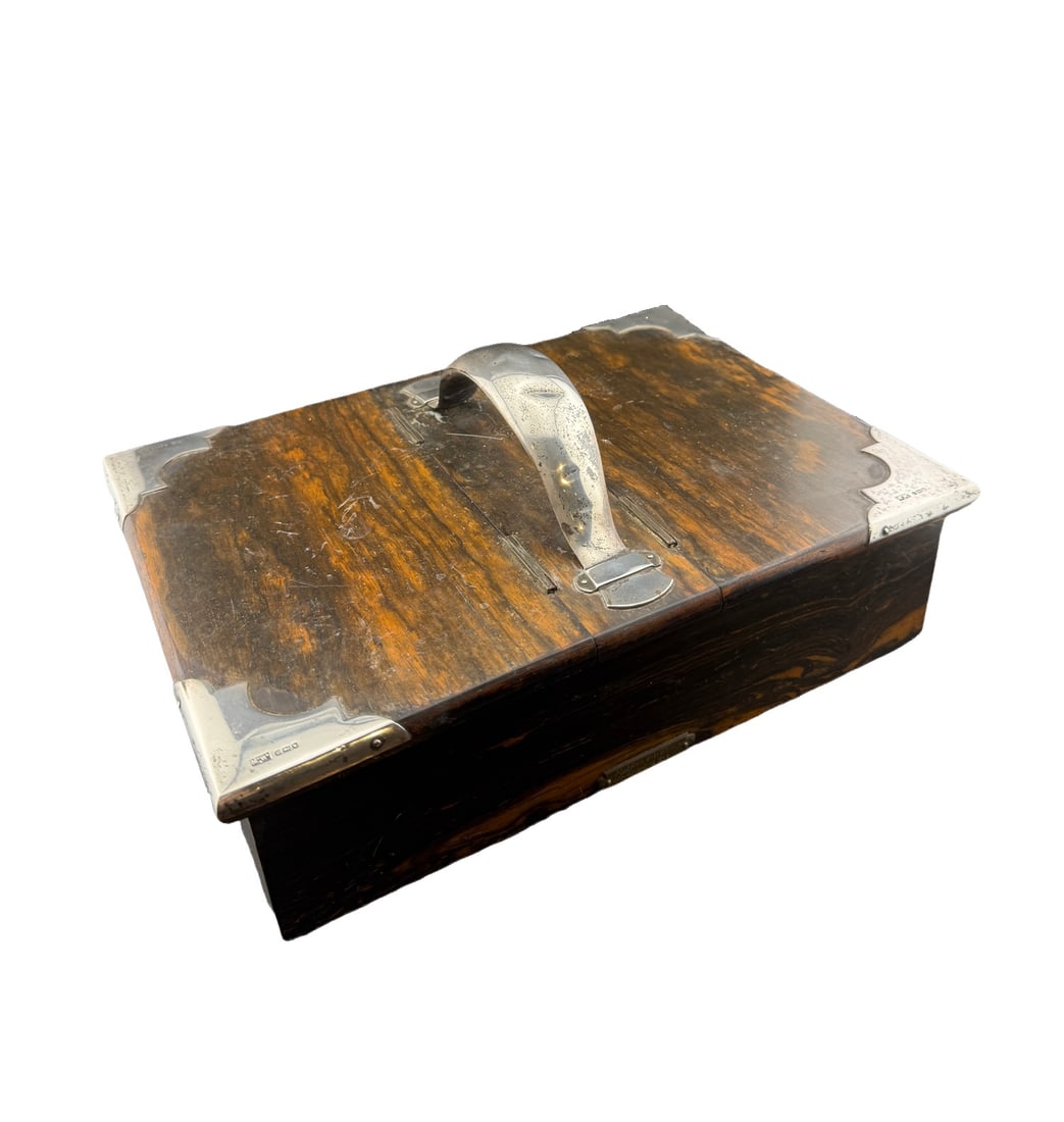 Mappin & Webb Sterling Silver and Coromandel Wood Cigar Box (1 of 7)