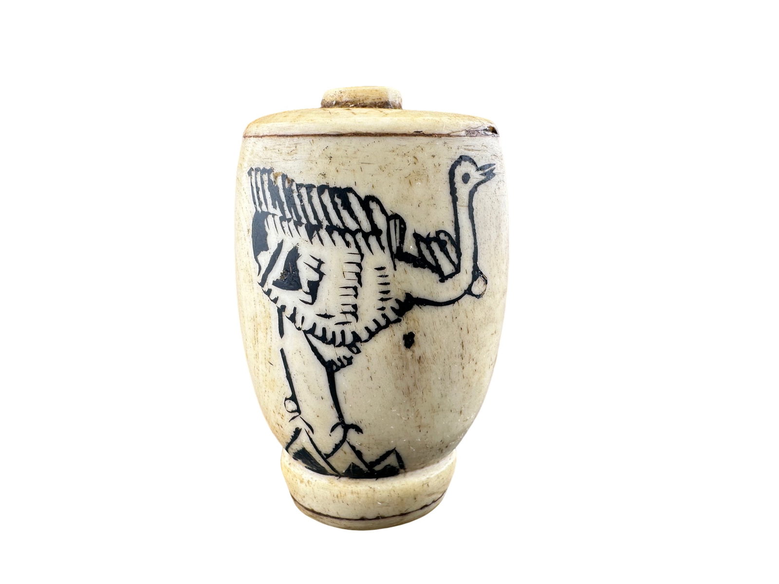 Vintage Hand carved Bone Bird Bottle Snuff Perfume Flask: PLEASE READ: in house shipping within the US If you win this item, please select self arranged for inhouse shipping when paying invoice Vintage hand carved painted bone snuff perfume bottle carved on