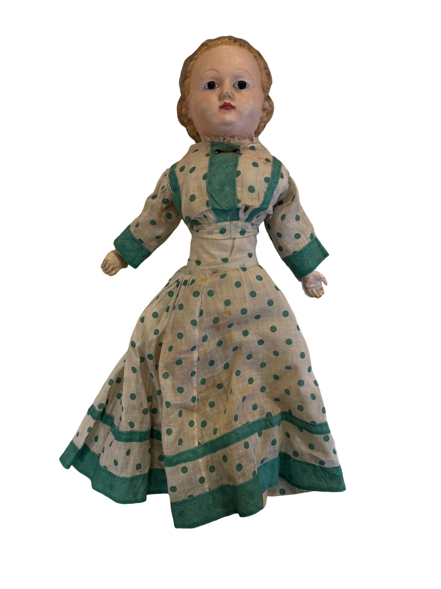 Antique Wax over Paper Mache Doll (1 of 10)
