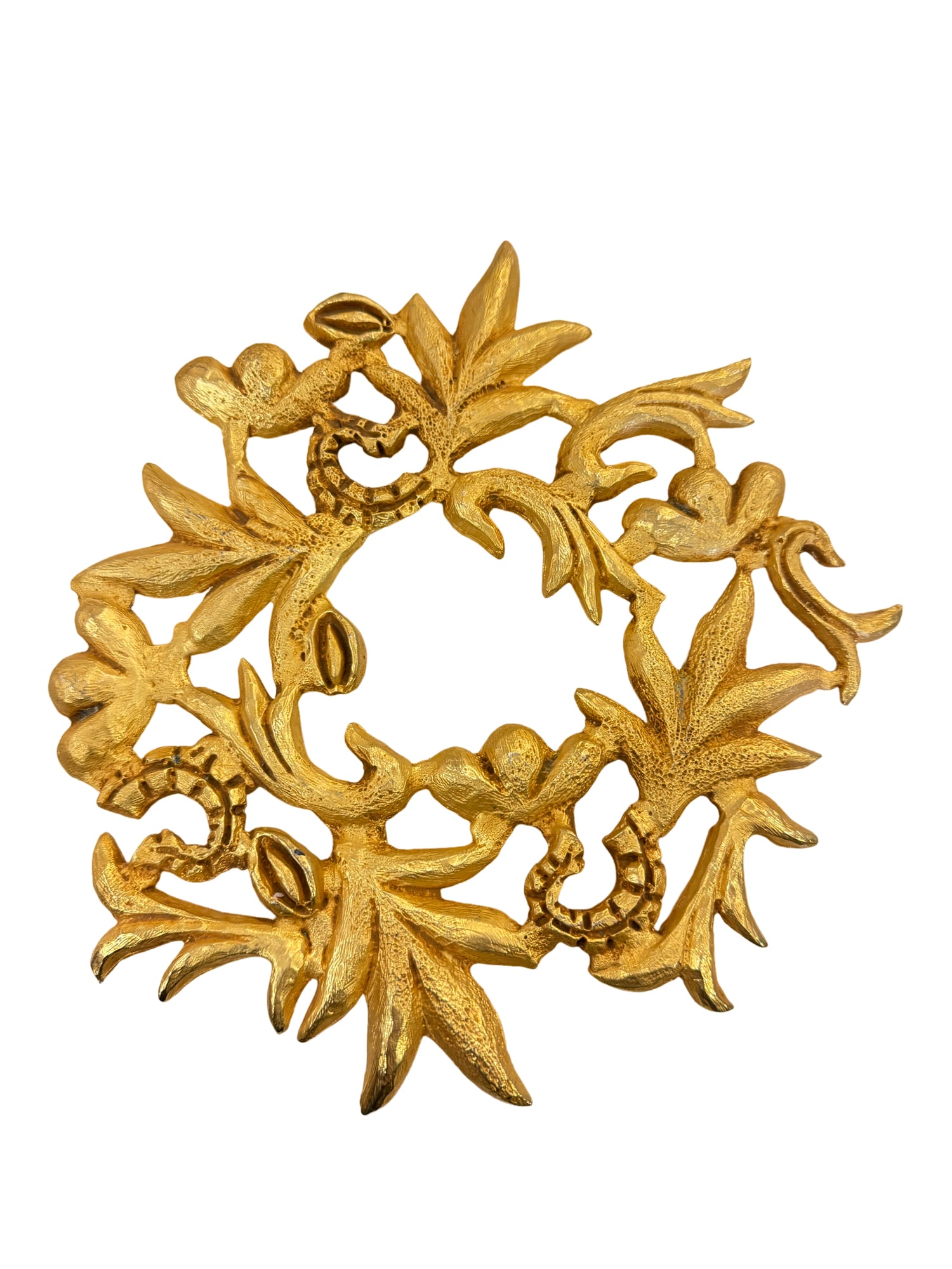 George Mathias for Fondica Paris Gilt Large Leafy Motif/Hot Plate (1 of 6)