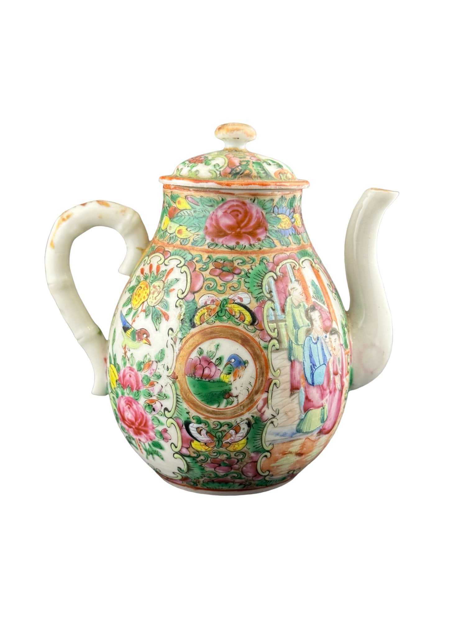 Chinese Famille Rose Porcelain Teapot (1 of 9)