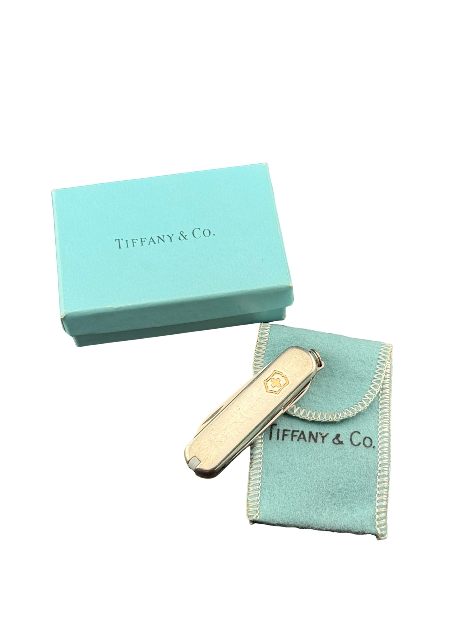 Vintage Tiffany & Co. Sterling Silver and 18k Pocket Knife: PLEASE READ: In house shipping within the US. If you win this item, please select self arranged for in house shipping when paying invoice Vintage Tiffany & Co. Sterling Silver and 18k Pocket Knife 44 