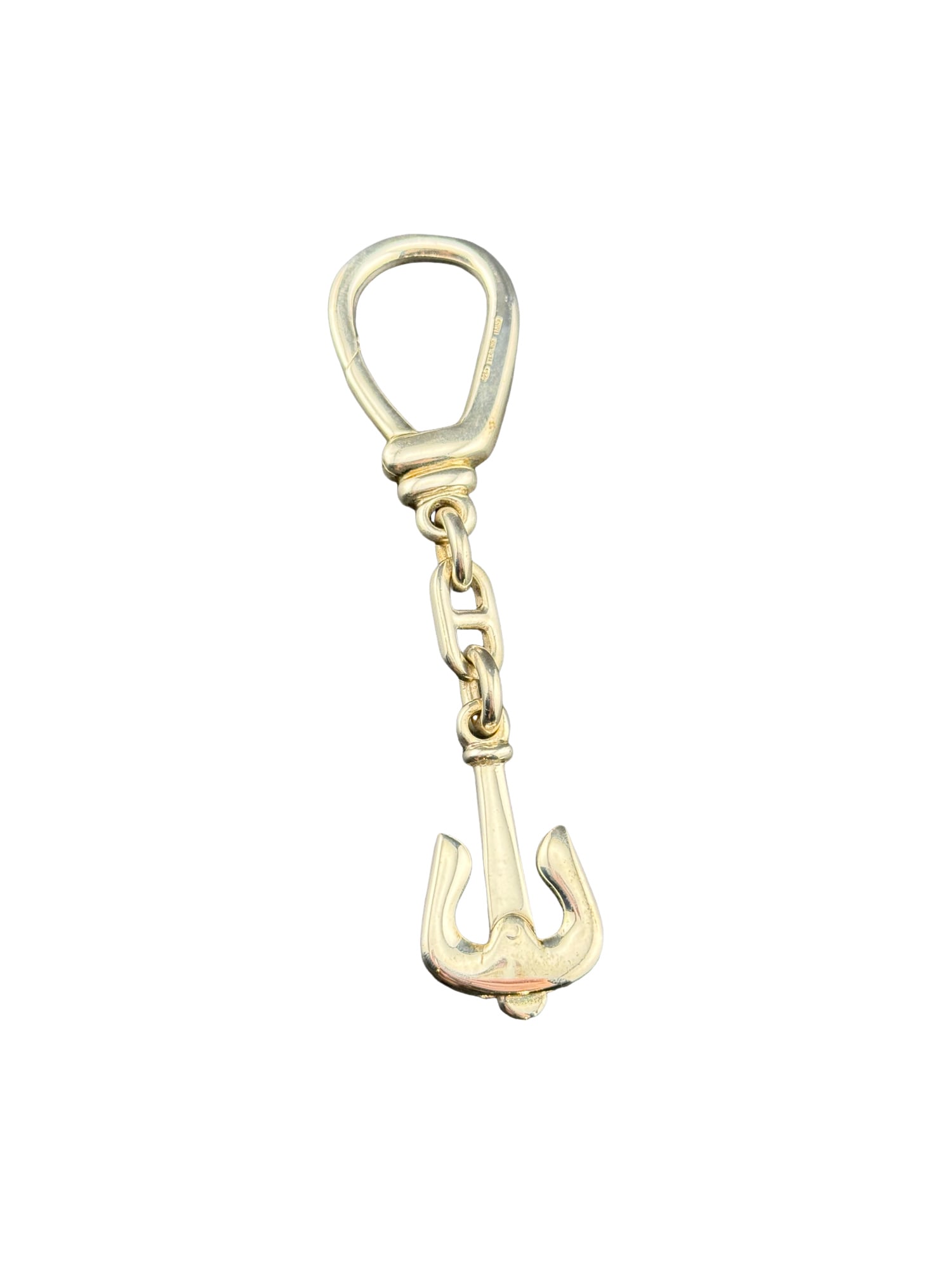 Sterling Silver Nautical Anchor Keychain in the Style of Gucci: PLEASE READ: In house shipping within the US. If you win this item, please select self arranged for in house shipping when paying invoice Sterling Silver Nautical Anchor Keychain in the Style of Gucci
