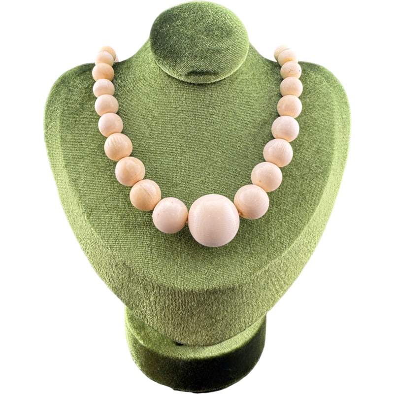 Vintage Mammoth Bone Necklace: PLEASE READ: In house shipping within the US. If you win this item, please select self arranged for in house shipping when paying invoice Vintage Mammoth Bone Necklace 11.5" clasped