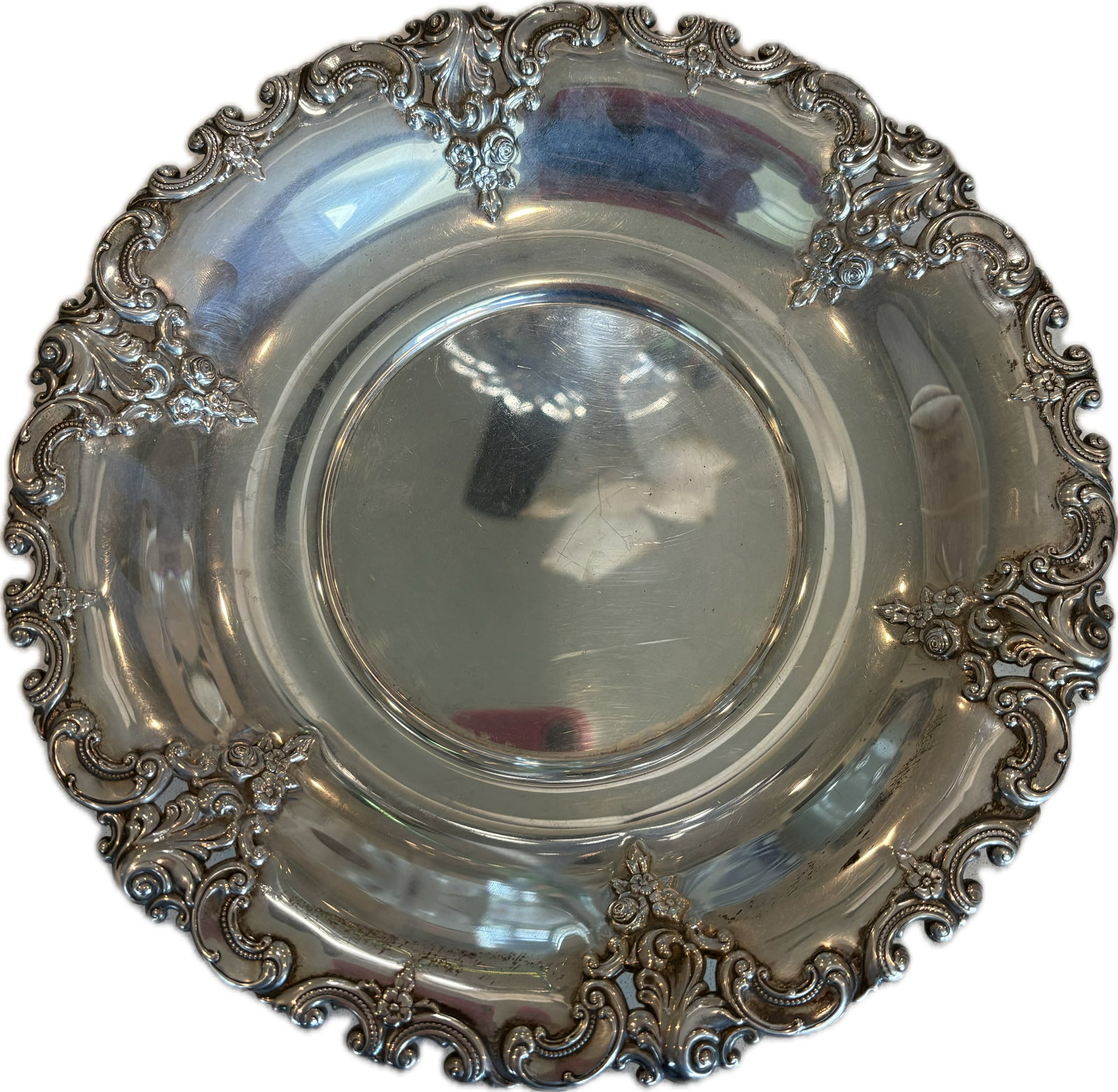 Wallace Sterling Silver Charger Plate - Grande Baroque Pattern (1 of 3)